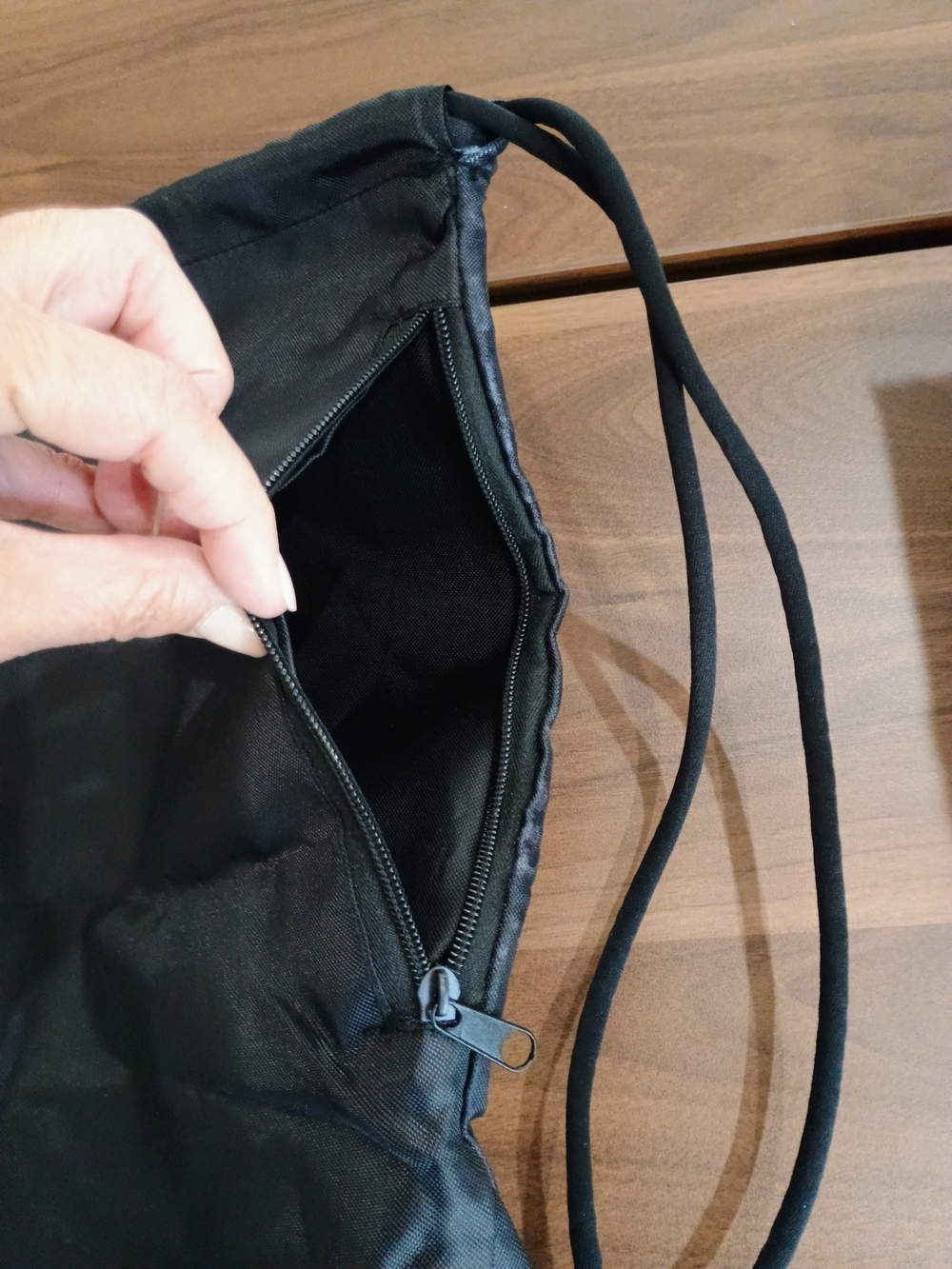 Affliction Black and Orange Drawstring Travel Bag - Picture 5 of 6